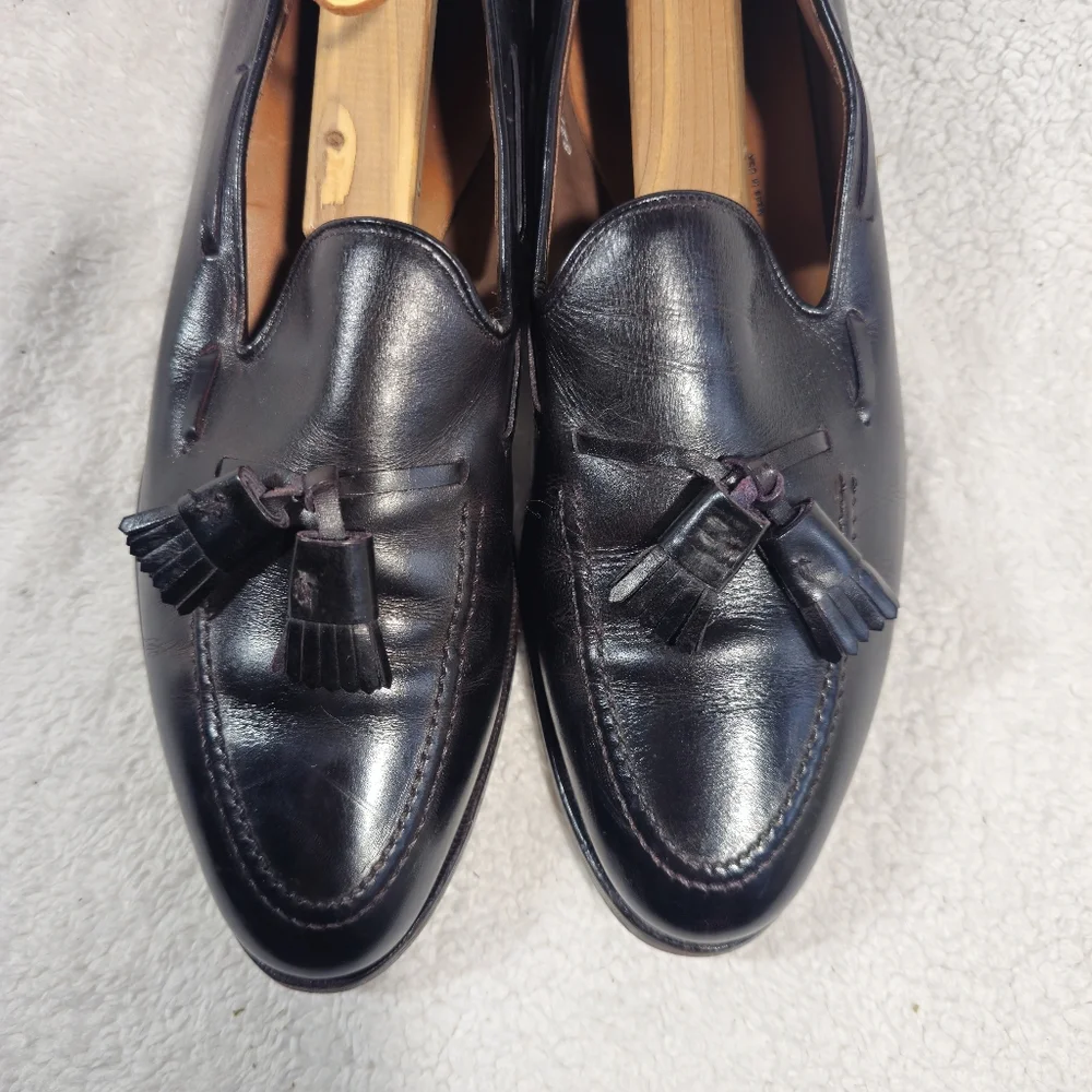Allen Edmonds Black Leather Tassel Loafers Size 9 C